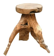 Teak root stool