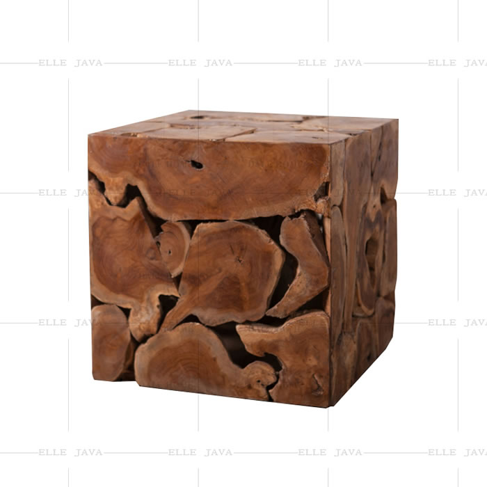 Teak root cube stool,Teak Furniture
