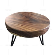 Round table with steel legs