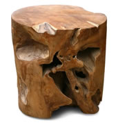 Solid teak root stool