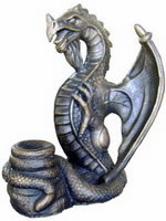 Dragon with candle holder,Animal Statues