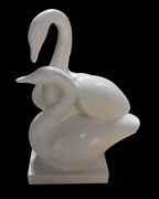 Double swan statue