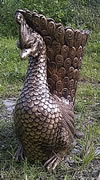Peacock statue