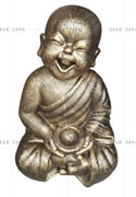 Smile monk with a bowl