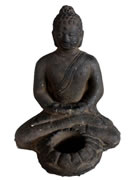 Buddha statue with a bowl