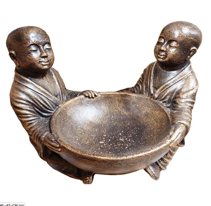 2 shaolin with a bowl,Buddha Statues