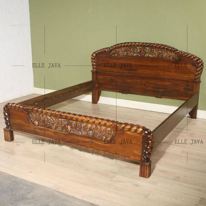 solid wooden bed,Teak Furniture