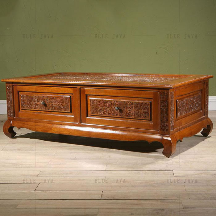 Coffee table with drawers,Teak Furniture