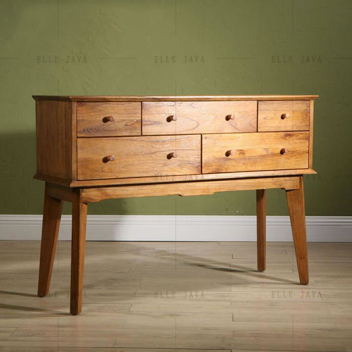Drawers on table base,Solid Wooden Furniture