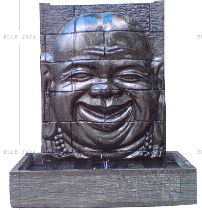 Happy buddha face water fountain, Buddhas