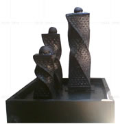 Set of 3 twist water feature