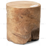 Round teak root stool