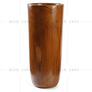 Tall teak vase/bucket