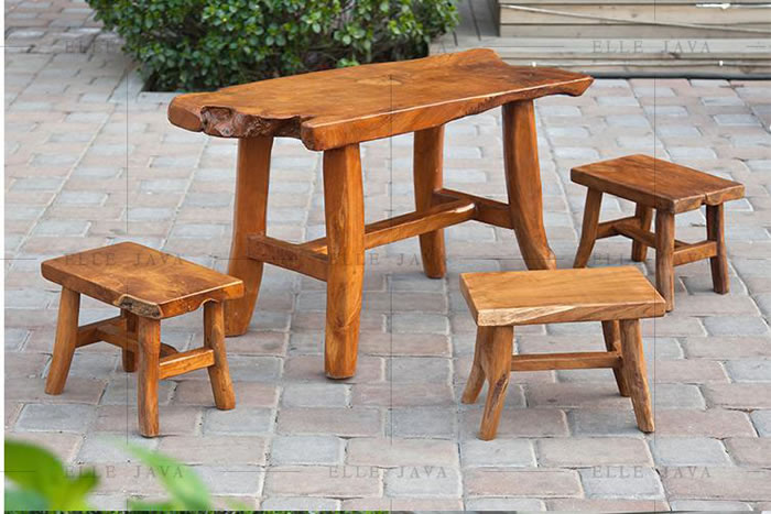 Table and stool setting,Teak Furniture