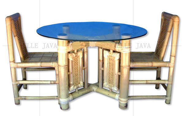 Dining table, 4 chairs,Bamboo Furniture