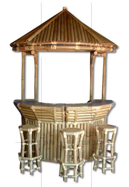 Bar with three stools,Bamboo Furniture
