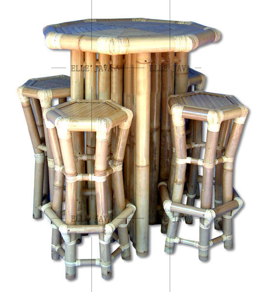 Bar table/stool set,Bamboo Furniture