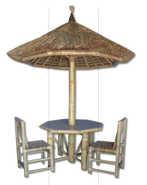 Outdoor setting, two chairs,Bamboo Furniture
